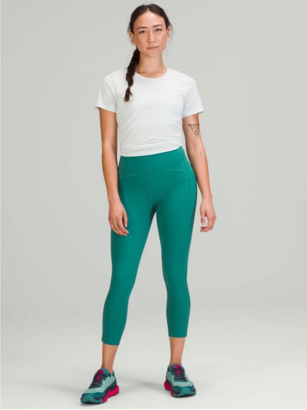 Lululemon Swift Speed High-Rise Crop 23" Teal Lagoon Green size 6 - Picture 3 of 16